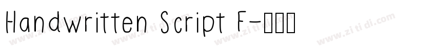 Handwritten Script F字体转换